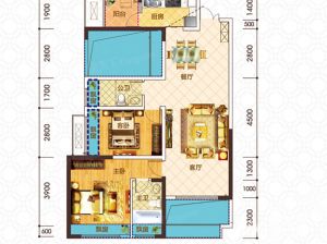 衡阳蒸湘区海通衡州府为您提供A2户型鉴赏
