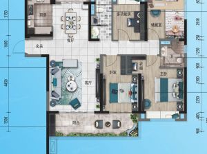 衡阳蒸湘区碧桂园华新时代为您提供B户型鉴赏