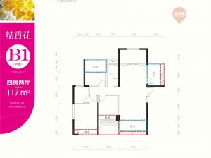 衡阳蒸湘区融冠爱城为您提供B1户型鉴赏