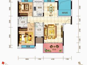 衡阳-衡阳县御景湾为您提供A2户型鉴赏