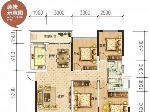 衡阳-衡阳县长旭龙熙台为您提供B户型鉴赏