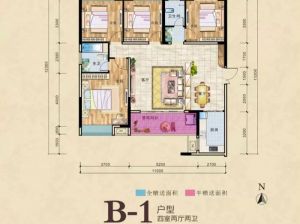 衡阳南岳区云峰国府为您提供B-1户型鉴赏