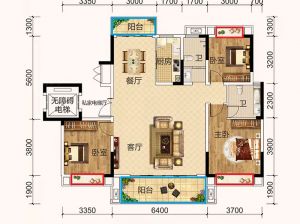 衡阳南岳区金钟岳府为您提供B户型鉴赏