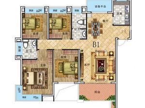 衡阳-衡山县景行翠堤湾为您提供B1户型鉴赏