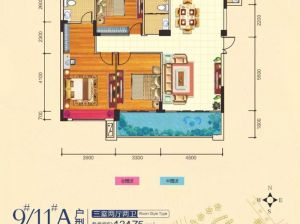 衡阳-衡南县锦绣铭郡为您提供9#11#A户型鉴赏