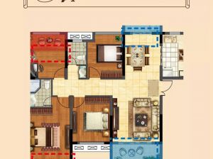 衡阳-衡东县锦绣兰亭为您提供A1户型鉴赏