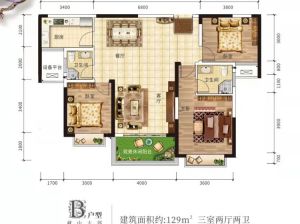 衡阳-衡东县恒建紫金湾为您提供B户型鉴赏