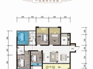衡阳-祁东县万昌星耀湾为您提供B1户型鉴赏