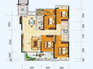 衡阳-衡东县状元御景为您提供B1户型鉴赏