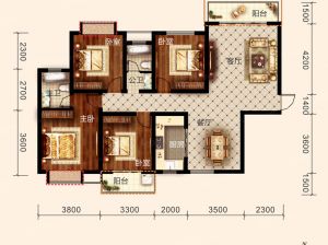 衡阳-祁东县东城国际为您提供3栋B户型鉴赏