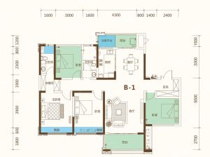 衡阳-祁东县金鼎江山为您提供B1户型鉴赏