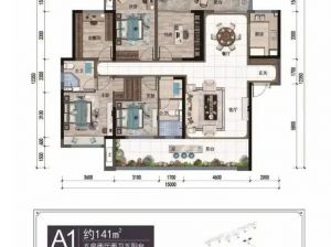 衡阳-耒阳市愿景铂悦府为您提供A1户型鉴赏