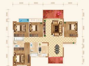 衡阳-常宁市尚宇公馆为您提供B1户型鉴赏