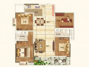 衡阳-常宁市鸿豪东御为您提供A户型鉴赏