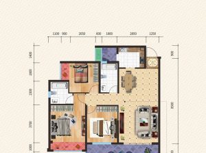 衡阳-常宁市御景东方为您提供B户型鉴赏