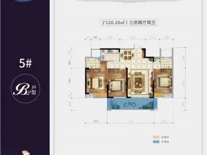 衡阳-常宁市东城首府为您提供5栋B2户型鉴赏