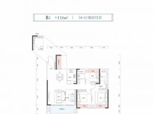 株洲荷塘区五福景苑为您提供B户型鉴赏