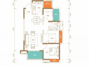 株洲荷塘区景业山湖湾为您提供A-1户型鉴赏