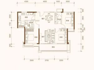株洲荷塘区景业山湖湾为您提供B-02户型鉴赏
