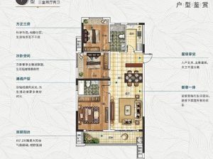 株洲石峰区香江悦府为您提供建面约107㎡户型鉴赏