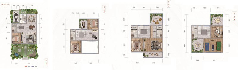 建面约280㎡户型