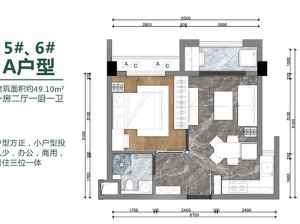 株洲石峰区碧海云街为您提供5#/6#A户型鉴赏