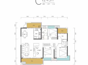 岳阳岳阳楼区滨水天宸为您提供C户型鉴赏