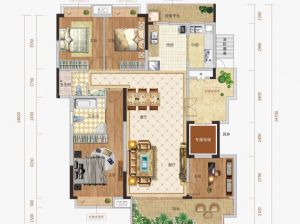 株洲-茶陵县月亮湾山水城为您提供建面约142.93㎡户型鉴赏