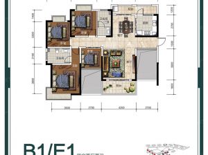 株洲渌口区蓝谷国际为您提供B1/E1户型鉴赏