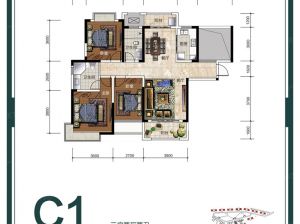 株洲渌口区蓝谷国际为您提供C1户型鉴赏
