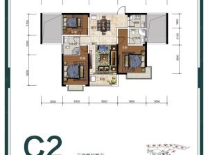 株洲渌口区蓝谷国际为您提供C2户型鉴赏
