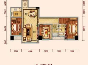 株洲渌口区都会中心为您提供C户型鉴赏