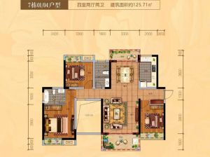 株洲渌口区跃达幸福里为您提供7#01/04户型鉴赏