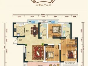 株洲石峰区藏龙福邸为您提供B户型鉴赏