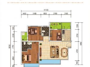株洲石峰区北岭雅苑为您提供B3户型鉴赏