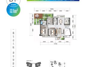 株洲石峰区绿地智慧生态城为您提供B1户型鉴赏