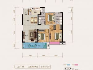 株洲天元区禾田生态智慧城&middot;长一府为您提供A户型鉴赏