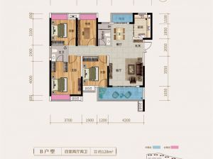 株洲天元区禾田生态智慧城&middot;长一府为您提供B户型鉴赏