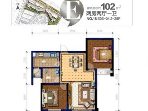 株洲天元区明珠壹号为您提供E户型鉴赏