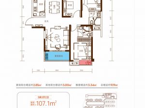 株洲天元区圣桦D6区为您提供B2户型鉴赏