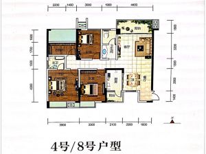 株洲荷塘区东湖公馆为您提供04/08户型鉴赏