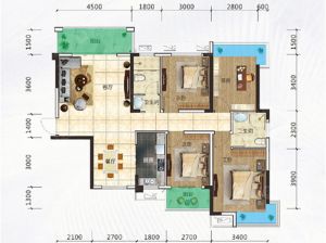 株洲荷塘区公园1987为您提供建面约128㎡户型鉴赏