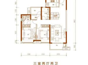 株洲荷塘区美的紫云台为您提供建面约107㎡户型鉴赏