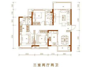 株洲荷塘区美的紫云台为您提供建面约118㎡户型鉴赏