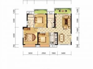 株洲芦淞区宝江南城首座为您提供1#04户型鉴赏
