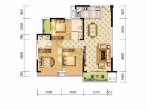株洲芦淞区宝江南城首座为您提供1#02/03户型鉴赏