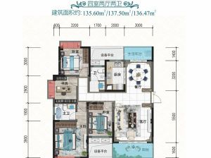 株洲芦淞区星河湾为您提供A-1户型鉴赏