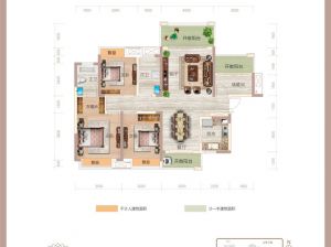 株洲芦淞区华晨浪琴湾为您提供6栋01/04户型鉴赏