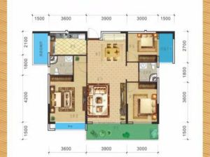 株洲-醴陵市瑞和南苑为您提供1/2#B户型鉴赏