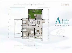 株洲-醴陵市滨湖壹号为您提供A2户型鉴赏